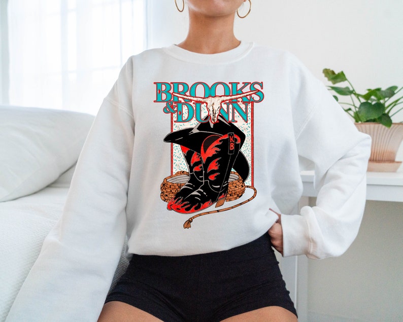 Brooks And Dunn Sweatshirt, Country Western Sweatshirt, Country Band Tour Sweatshirt