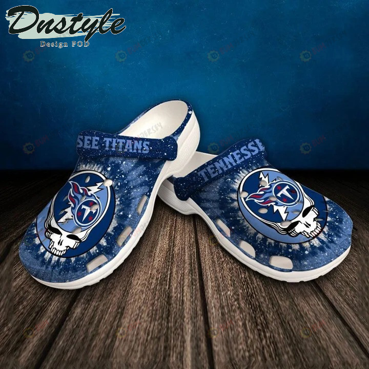 Tennessee Titans Skull Pattern Crocs Classic Clogs Shoes In Blue – Aop Clog