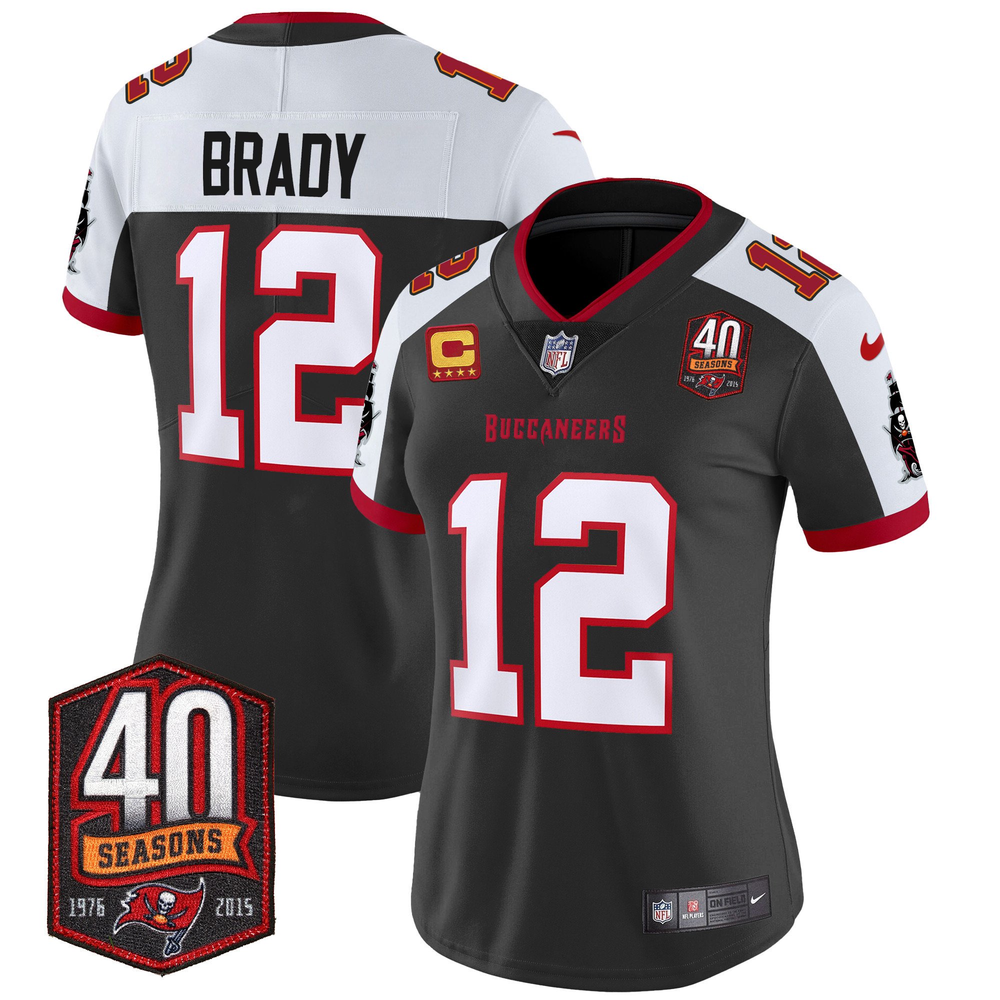 Women’S Buccaneers 40Th Season Patch Vapor Limited Jersey – All Stitched