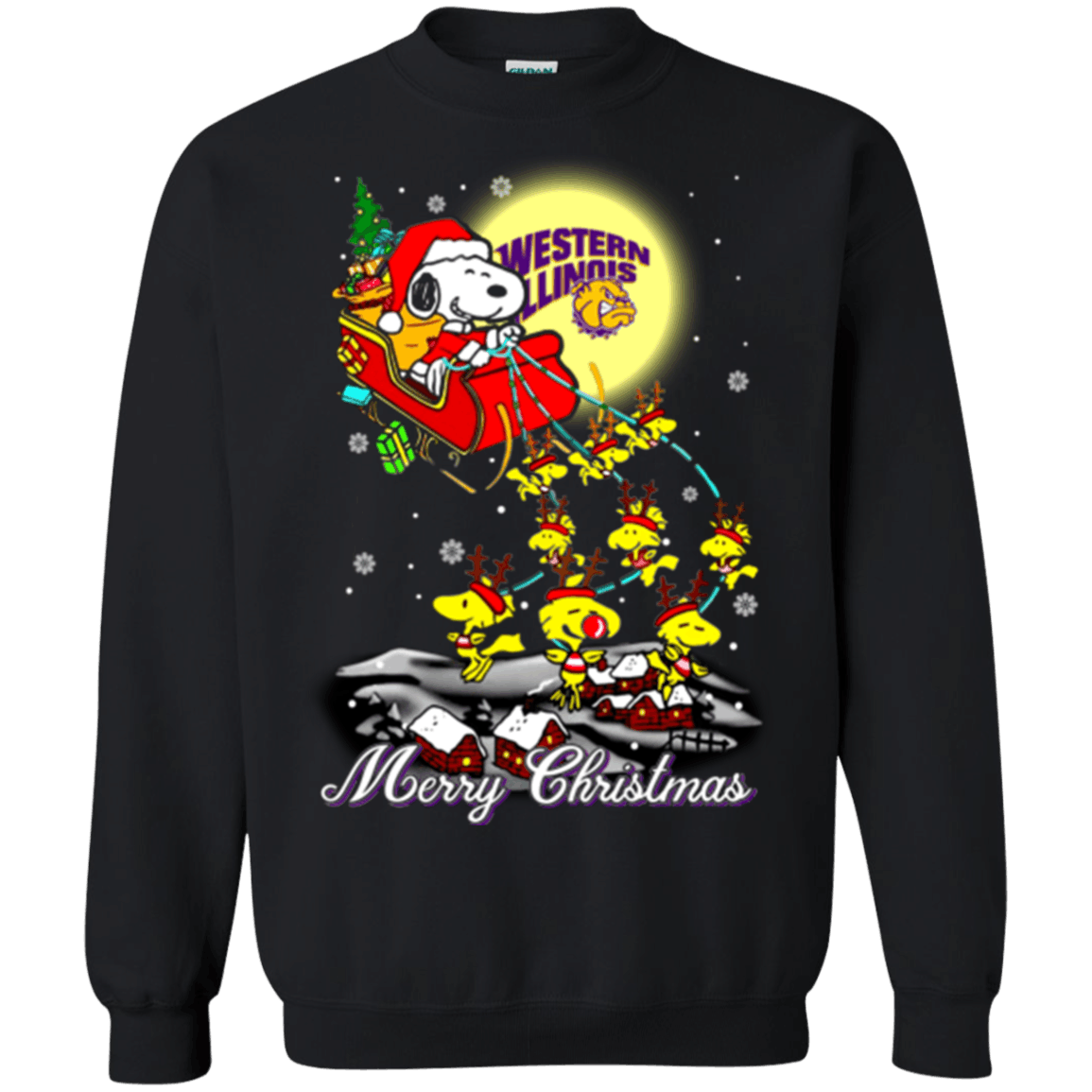 Fabulous Western Illinois Leathernecks Ugly Christmas Sweater 2023S Santa Claus With Sleigh And Snoopy Sweatshirts