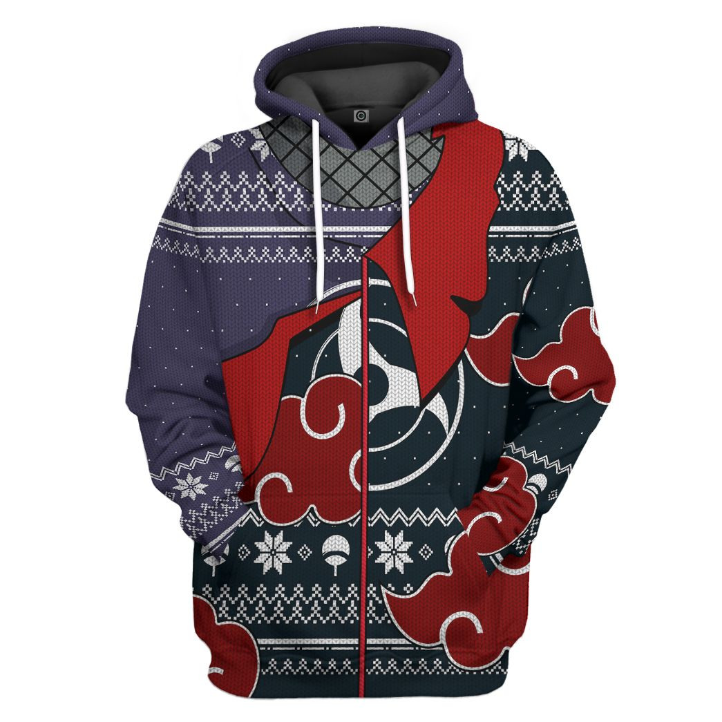 3D Uchiha Itachi Ugly Christmas Sweater Custom Tshirt Hoodie Apparel