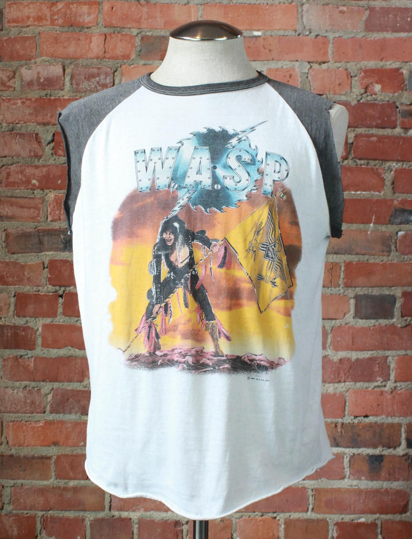 Vintage 1985 Wasp Concert T Shirt The Last Command Cut Off Raglan Unisex /