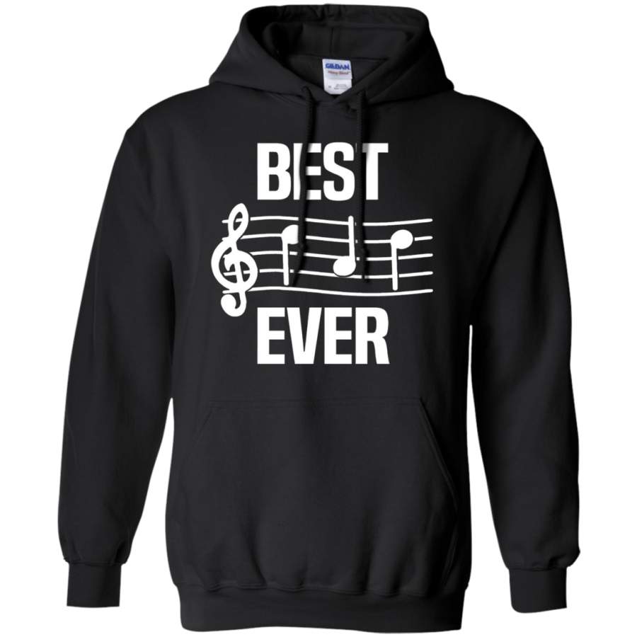 AGR Best Dad Ever Music Shirt Notes Funny Fathers Day Gift Hoodie