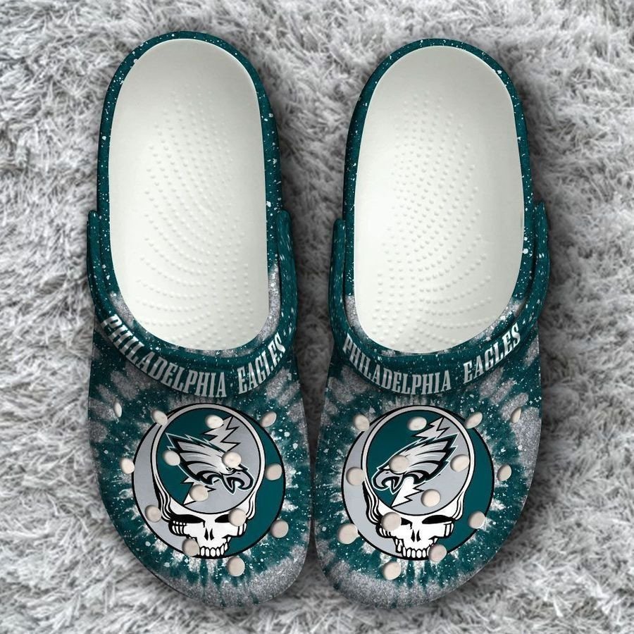 Philadelphia Eagles Grateful Dead Classic Crocs Crocband Clog Comfortable Water Shoes