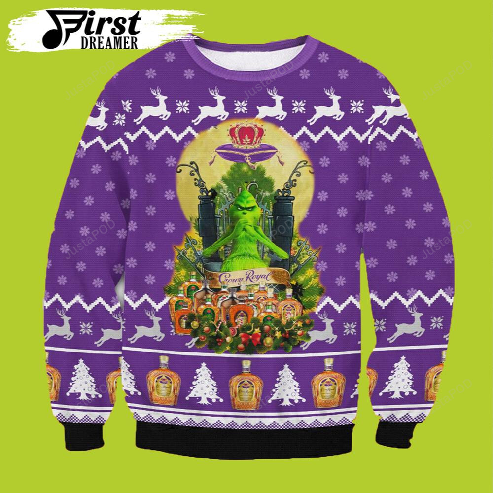 Crown Royal Grinch Christmas Ugly Sweater