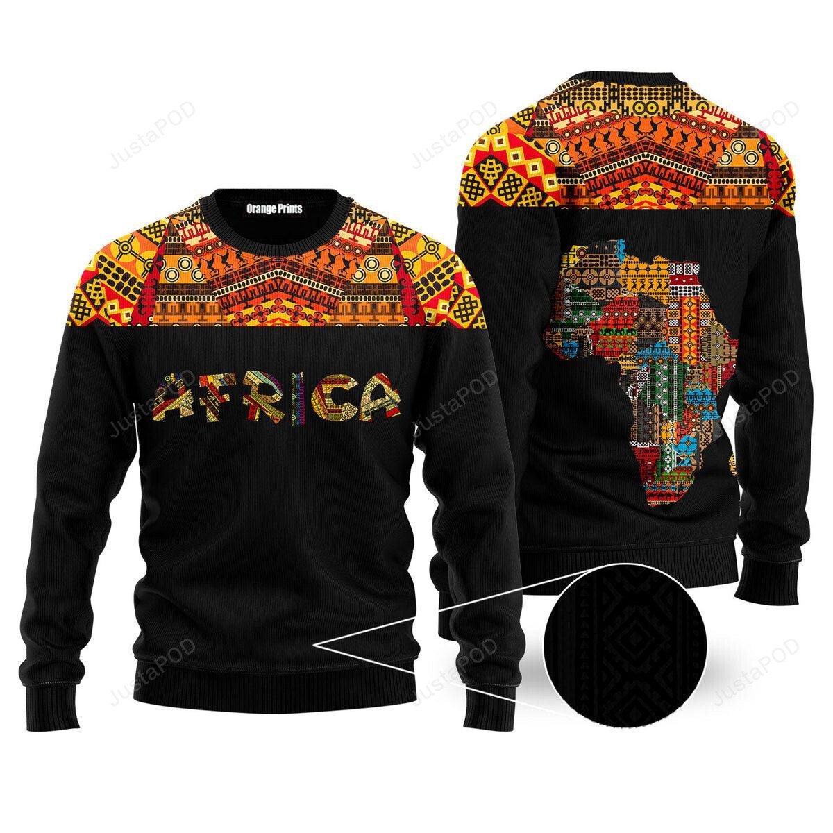 Colorful Africa Vintage Ugly Christmas Sweater , Colorful Africa