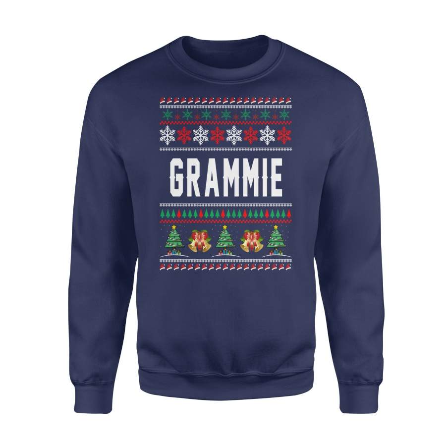 Grammie Ugly Christmas Family Jingle Bells Hat Snowflakes Christmas Tree Holiday Christmas X-Mas Sweatshirt T Shirt Christmas Gift Ideas