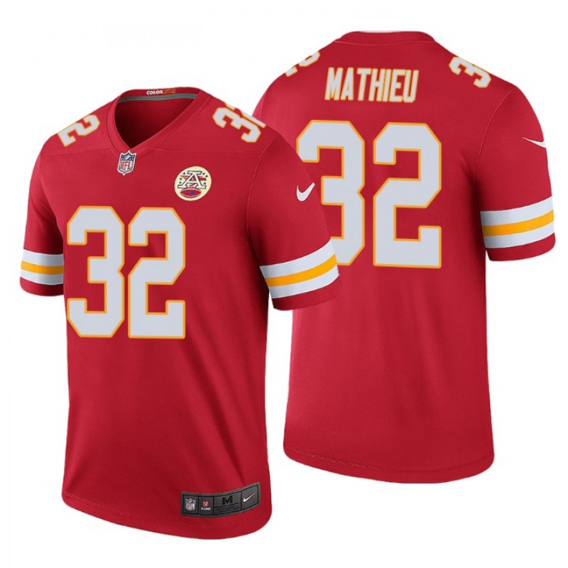 Men Tyrann Mathieu Kansas City Chiefs Color Rush Legend Red Jersey – All Stitched, Embroidery