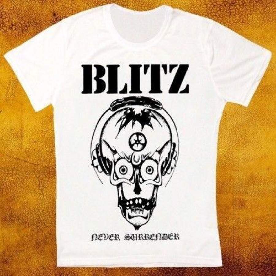 Blitz Never Surrender Punk Rock Oi Retro Vintage Hipster Unisex T Shirt 1845