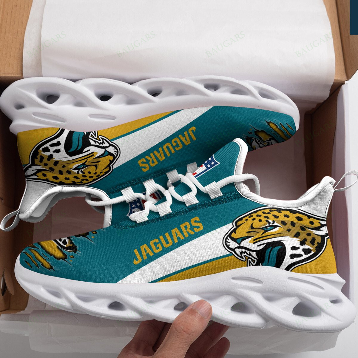 Jacksonville Jaguars Yezy Running Sneakers Art 111