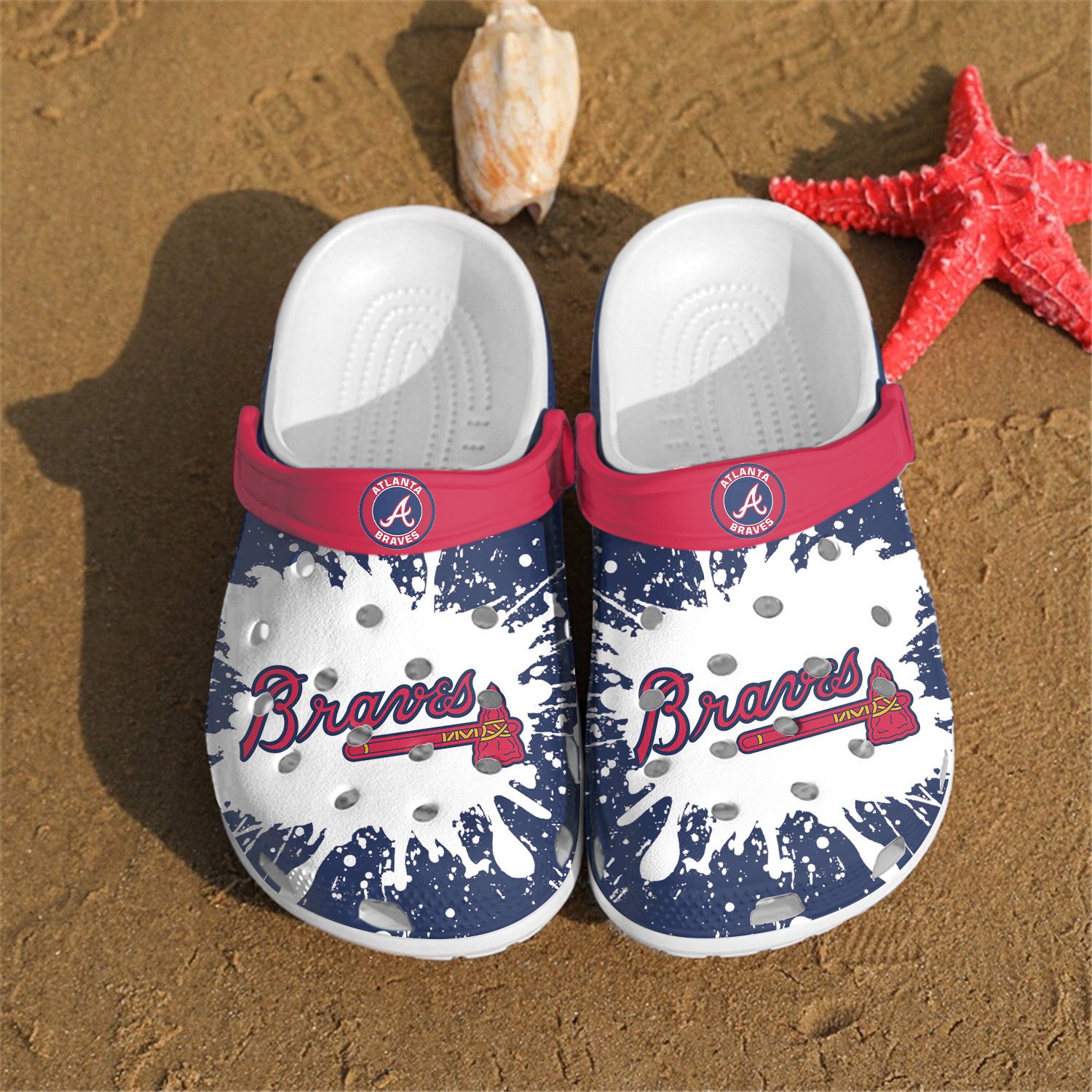 Atlanta Braves Crocs Crocband Clog Shoes For Men Women