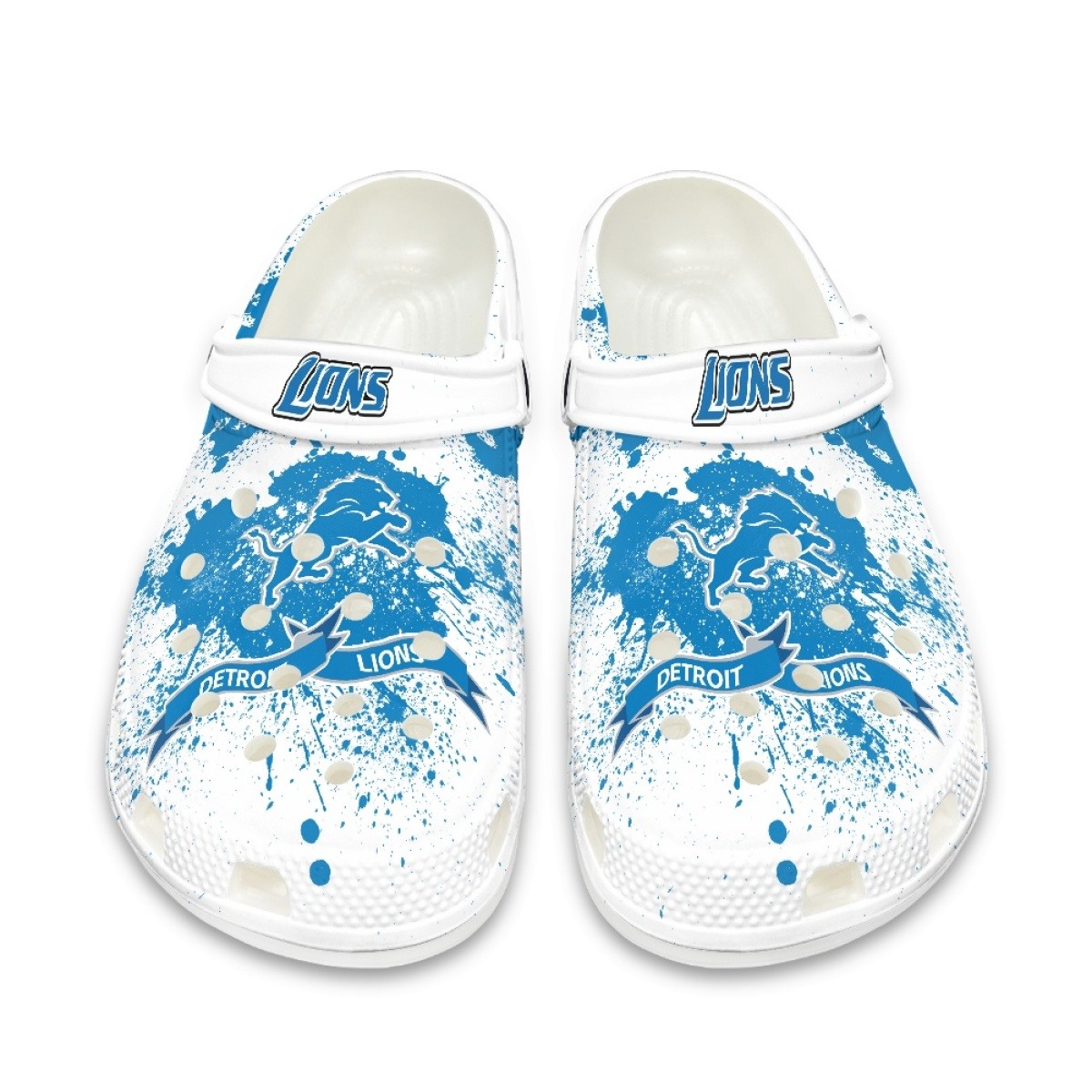 Detroit Lions Shoes Cute Style#3 Crocs Shoes For Fans