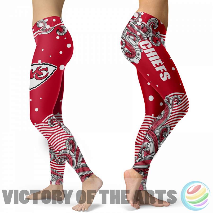 Great Summer With Wave Kansas City Chiefs Leggings