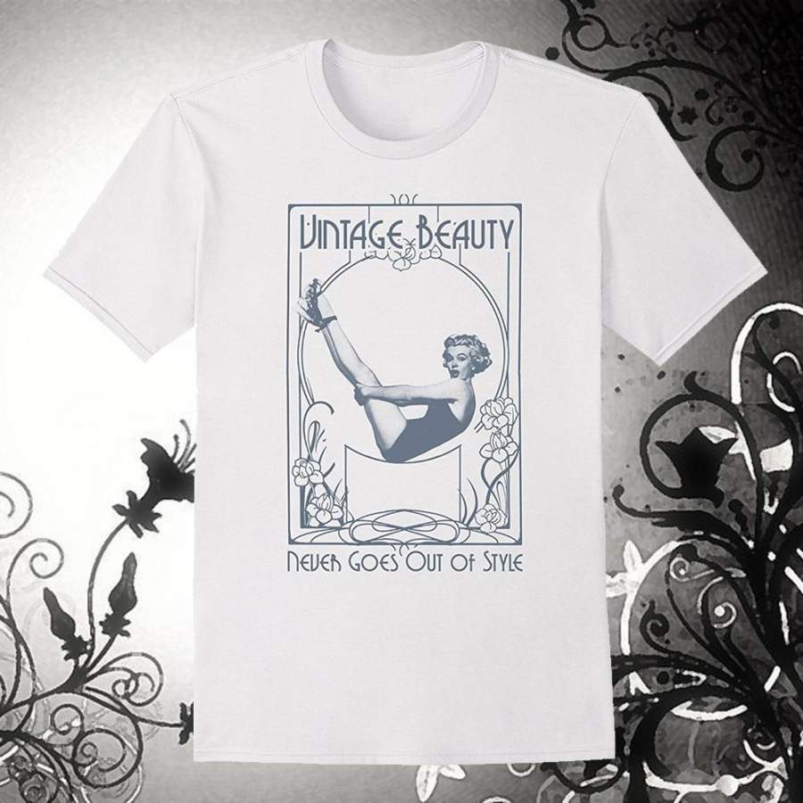 Vintage Beauty Men’s Cute Graphic T-shirt |For Vintage Pin Up Girl Fans