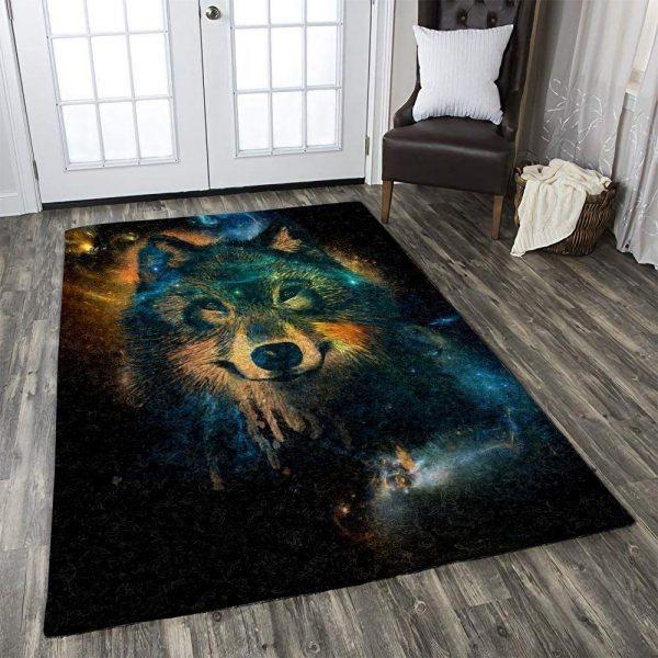 Wolf Art Home Decor Rectangle Area Rug 35