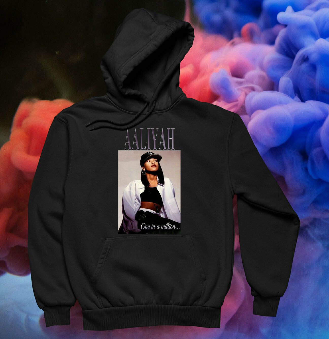 Aaliyah Hoodie Vintage 90s Retro Vintage Black Unisex Hoodie