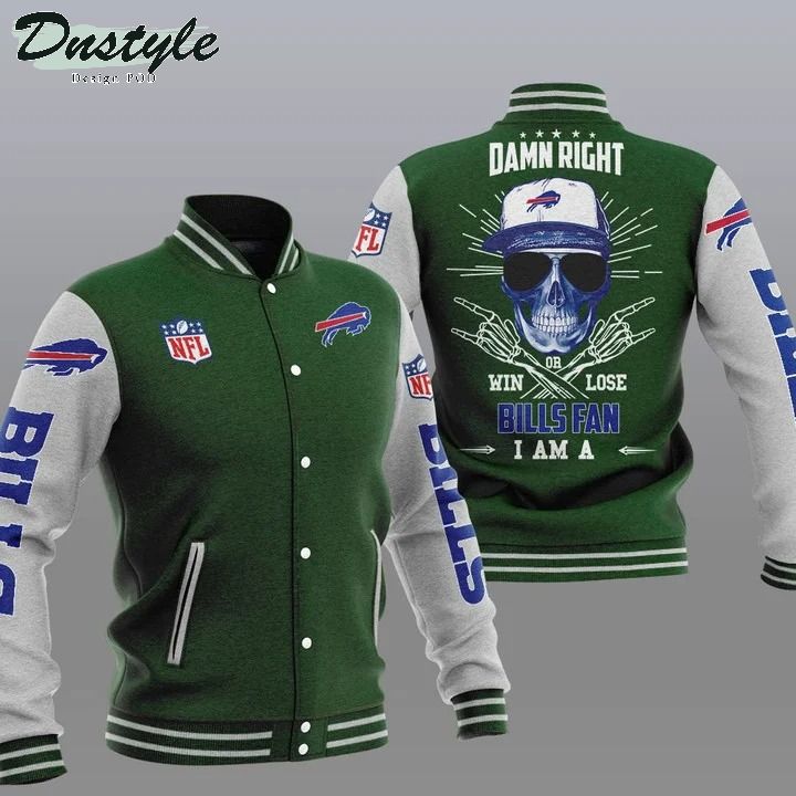 Buffalo Bills Green Damn Right Baseball Jacket