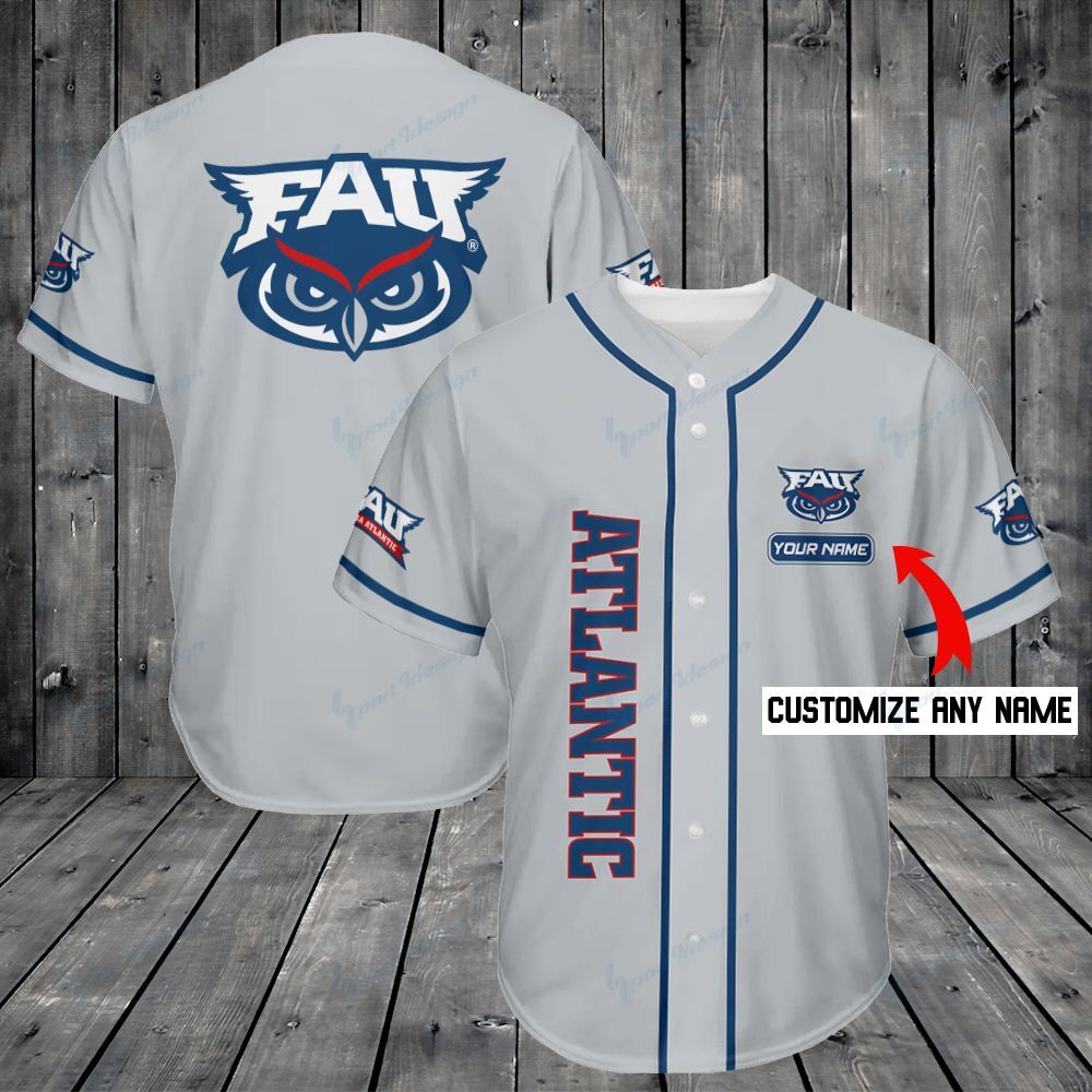 Florida Atlantic Owls Personalized Baseball Jersey Shirt 196