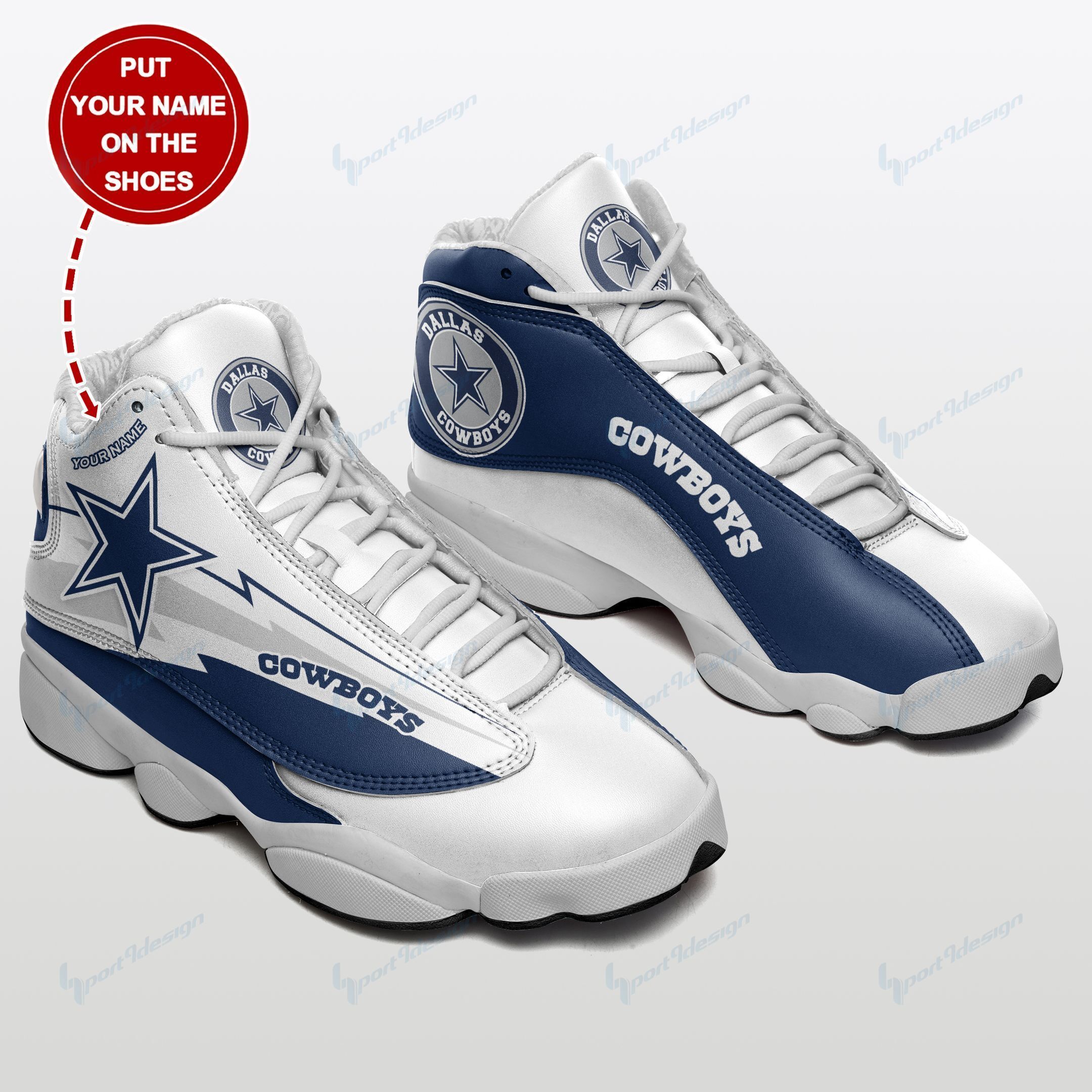 Dallas Cowboys Personalized Air JD13 Sneakers 552