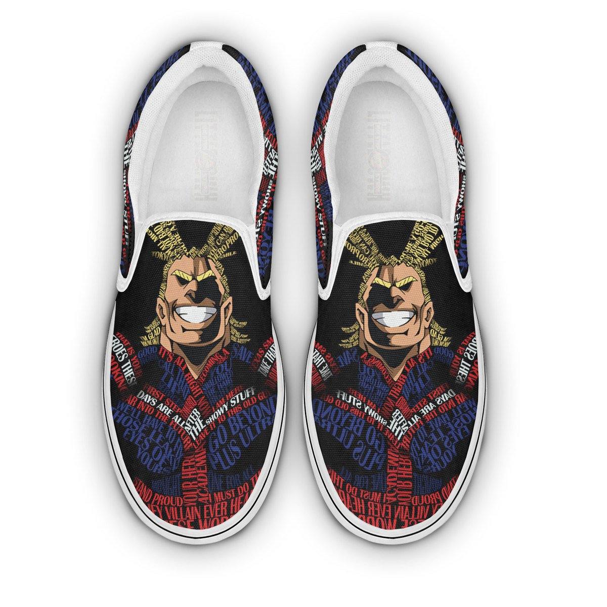 All Might Shoes Custom My Hero Academia Anime Classic Slip-On