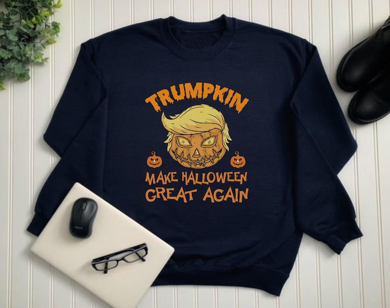 Trumpkin Sweatshirt, Halloween Pumpkin Shirt, Pumpkin Patch Shirt, Retro Fall Shirt, Funny Halloween, Cute Halloween Shirt