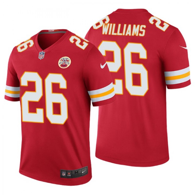 Men Damien Williams Kansas City Chiefs Color Rush Legend Red Jersey – All Stitched, Embroidery