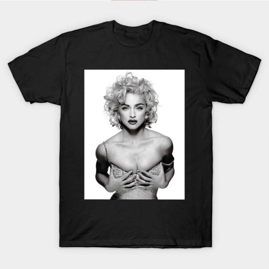 Men’s Summer Cotton Fitness Clothing T-shirt Madonna Vintage Short Shirt