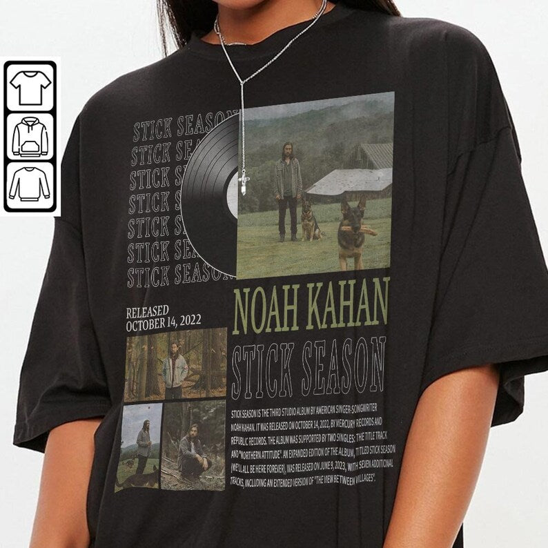 Noah Kahan Music Shirt, Stick Season Album Tee, Stick Season Tour 90S Vintage Shirt, Noah Kahan Fan Merch