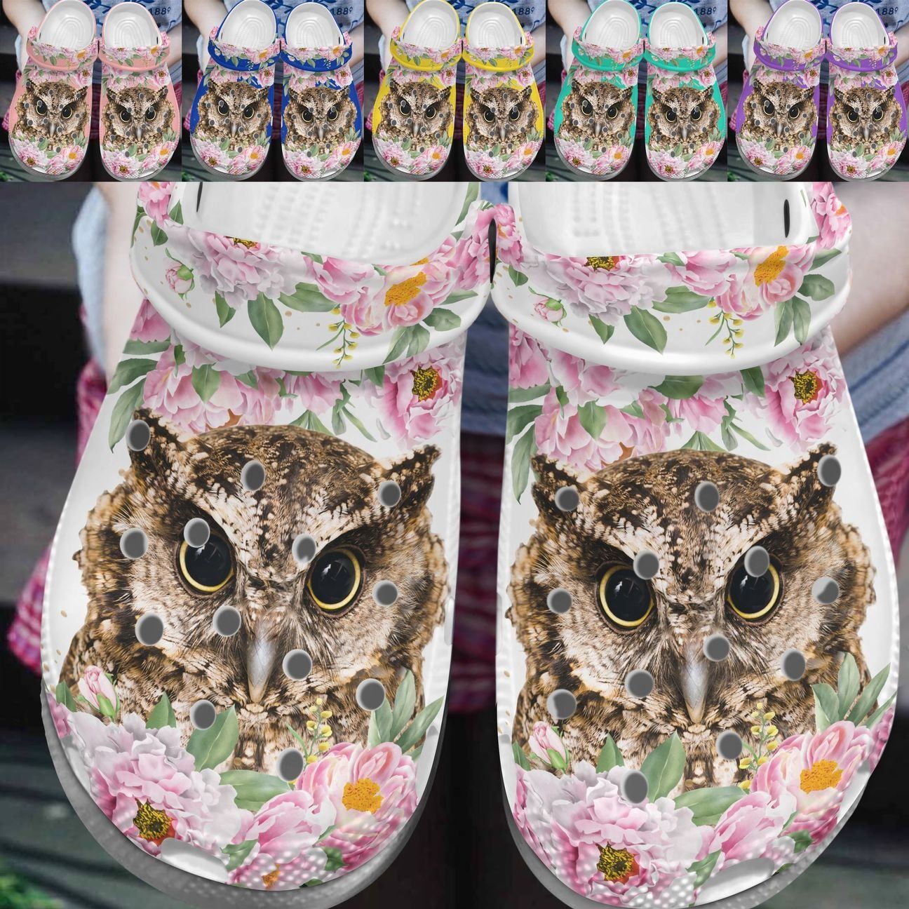 Owl Personalize Clog Custom Crocs Fa &hellip;
