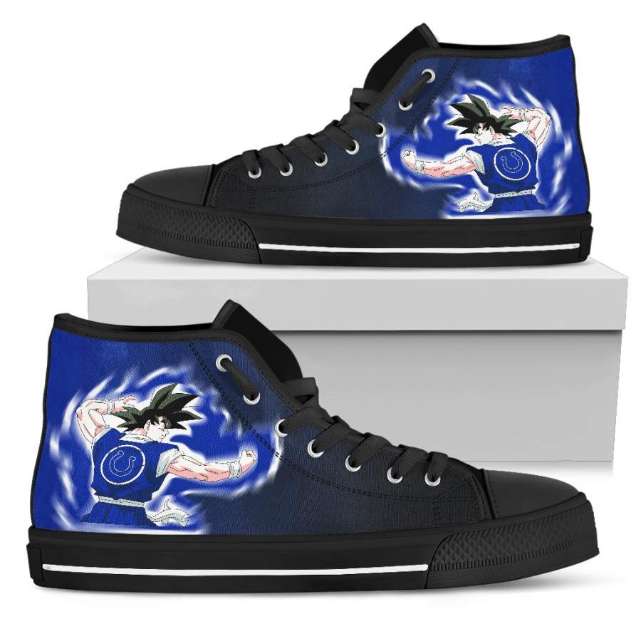 Son Goku Saiyan Power Indianapolis Colts High Top Shoes