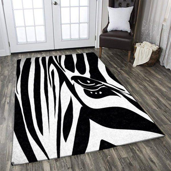 Zebra Art Home Decor Rectangle Area Rug 2