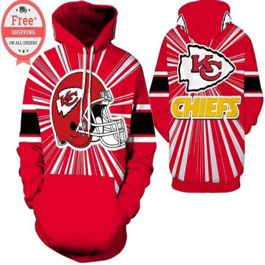 Kansas City Chiefs Football Team Printed Unisex Hoodie Unisex 3D All Over Print