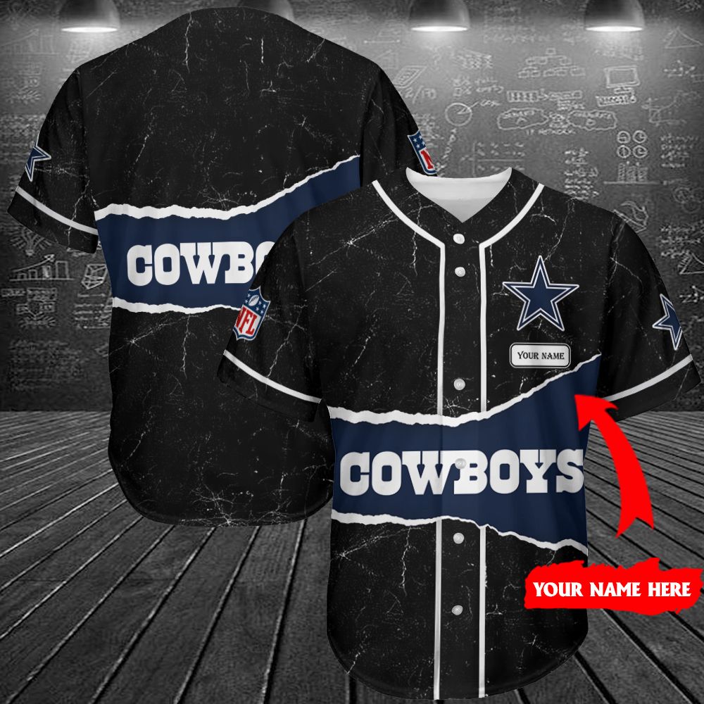 Dallas Cowboys Personalized Baseball Jersey Shirt 138