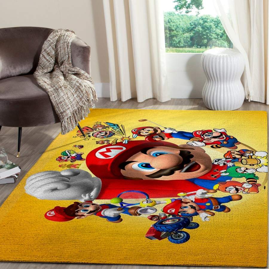 Super Mario Area Rug Nintendo Video Game GFD 1912066