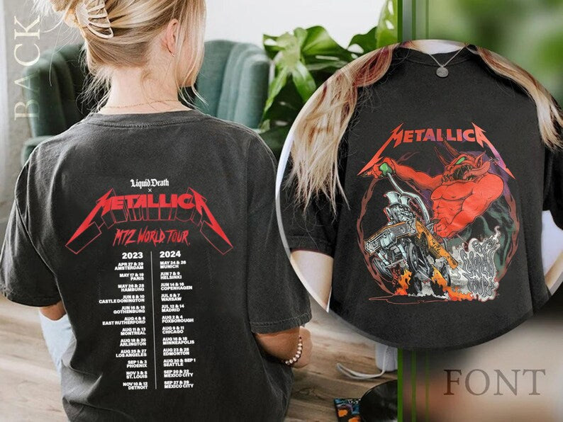 M72 World Tour 2023 Tshirt, Metallica T-Shirt, Unisex Shirt, Metallica Band Metal Tour 2023 2024 Event T-Shirt