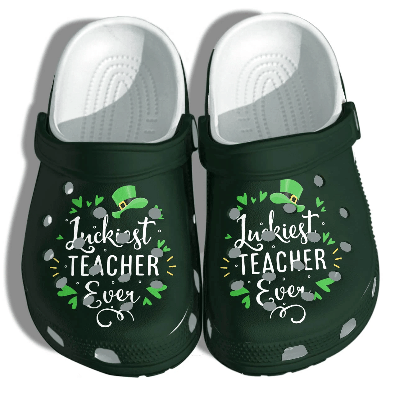 Luckiest Teacher Ever Shoes Crocs Fu &hellip;