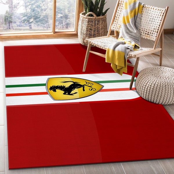 Ferrari Logo Rug Bathroom Christmas Gift US Decor