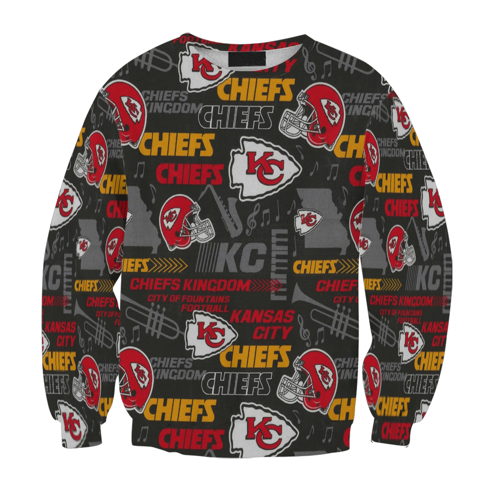 Kansas City Chiefs Emblem V10 Gift For Fan 3D Full Printing Sweatshirt