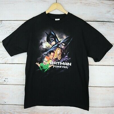 Vintage Batman Forever Movie Shirt Kroq 106 7 Fm Black Usa Shirt