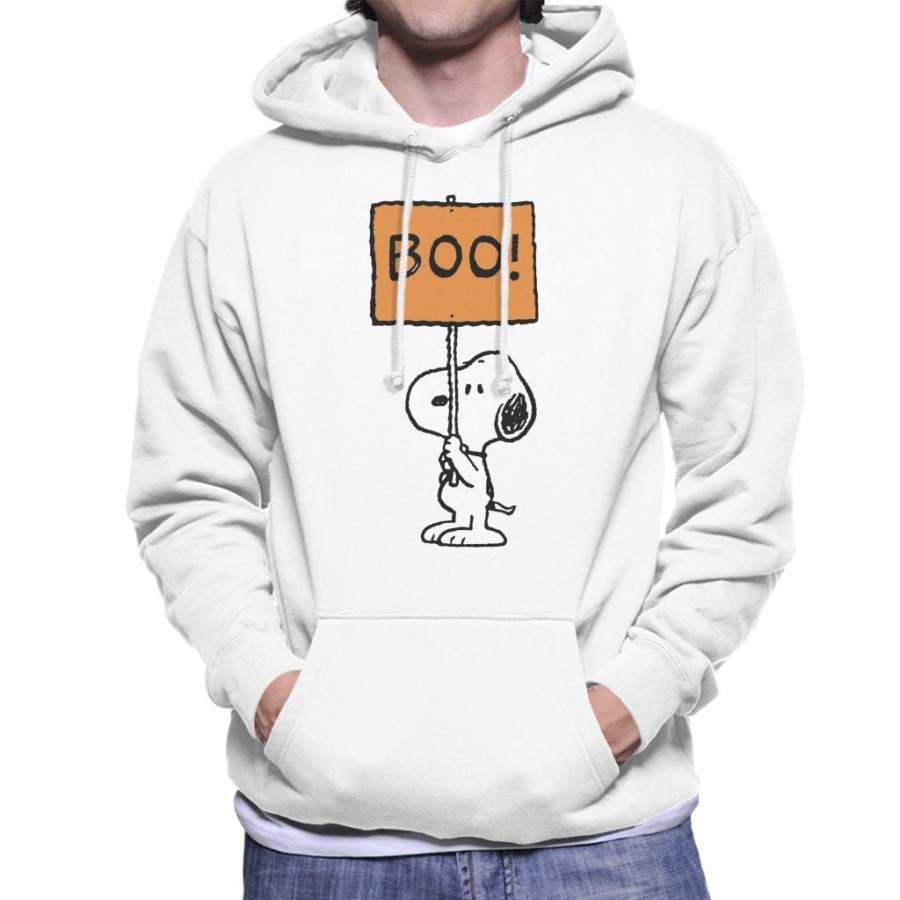 Peanuts Halloween Boo Snoopy Men’s Hooded Sweatshirt