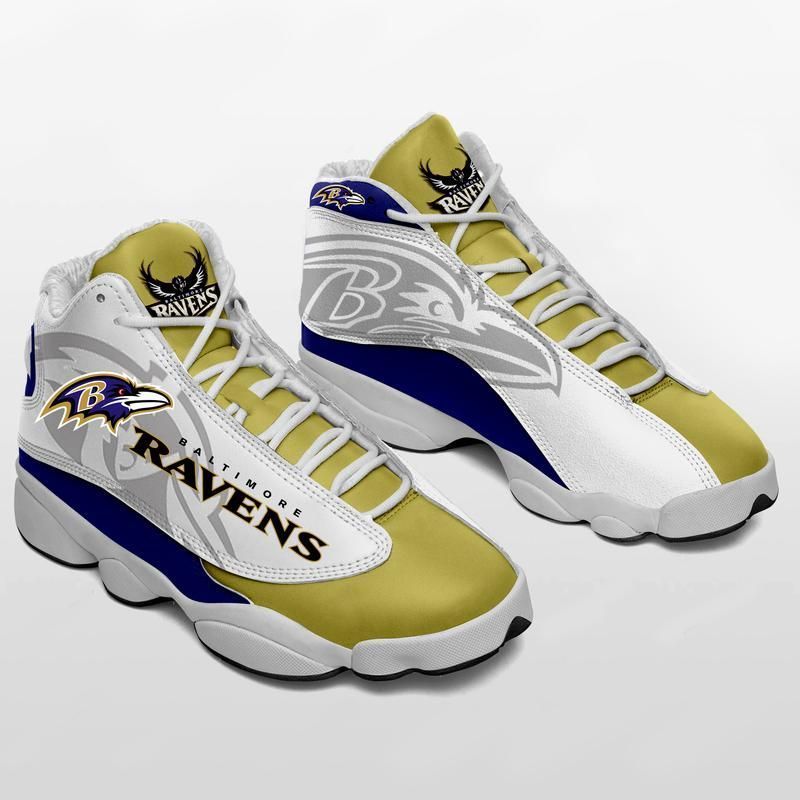 Baltimore Ravens Form Air Jordan 13 Sneakers Football Team Sneakers -Hao1 Jd13 Sneakers Personalized Shoes Design