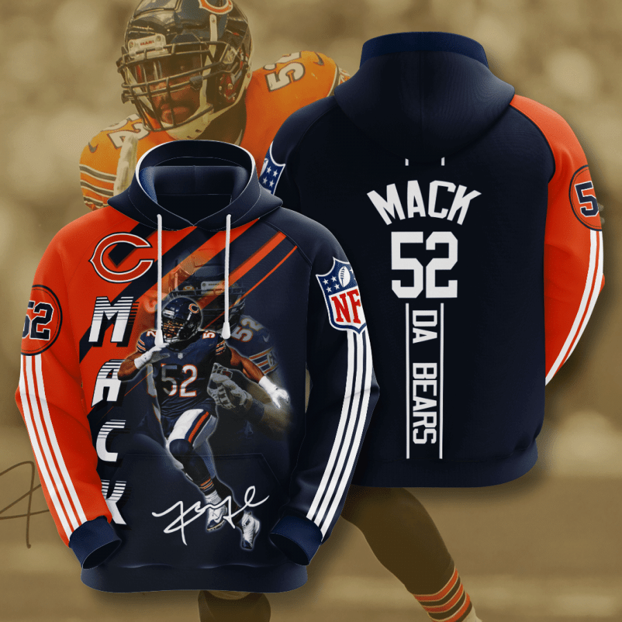 Chicago Bears Khalil Mack 49 Unisex 3D Hoodie Gift For Fans