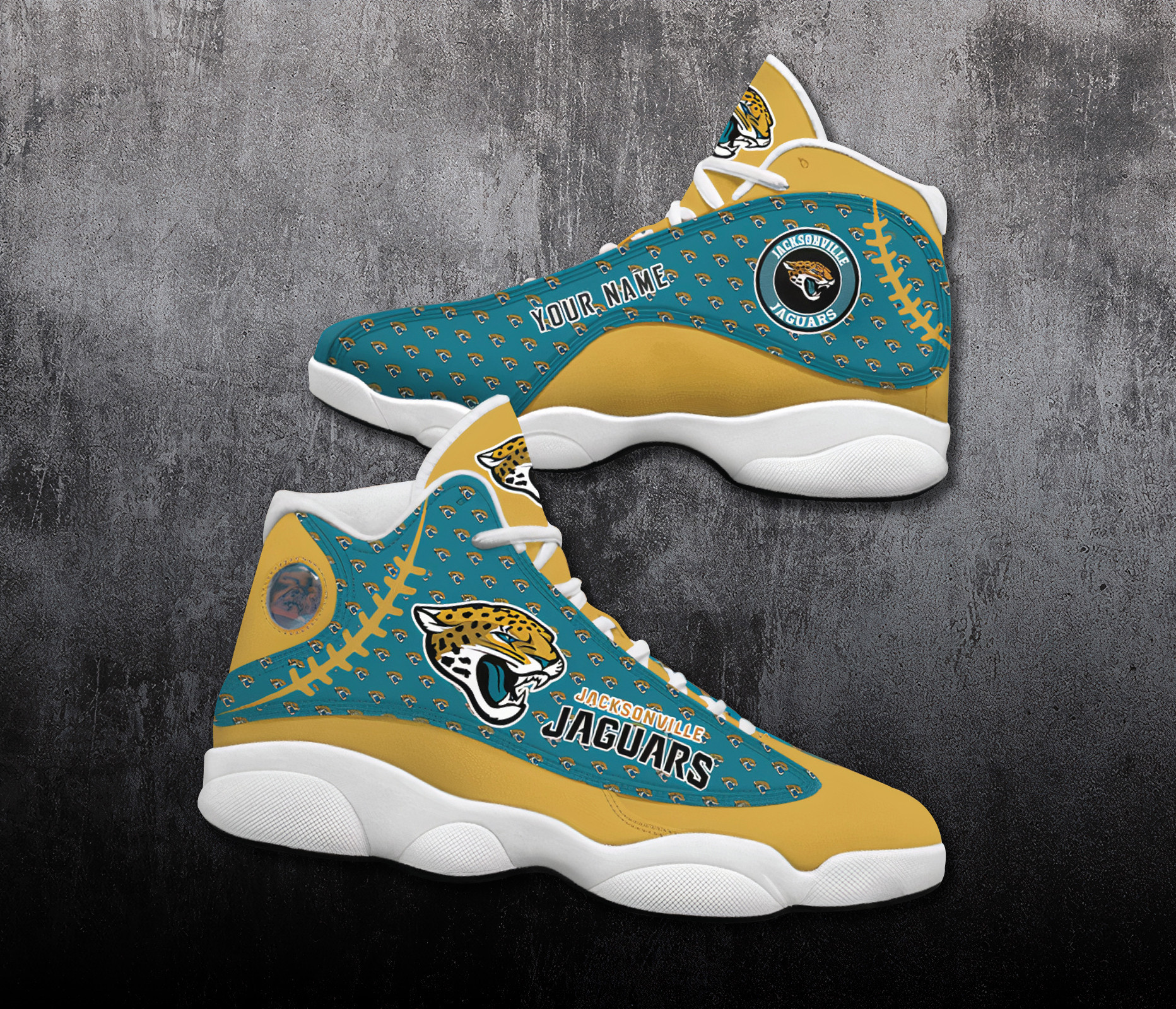 Customized Name Jacksonville Jaguars Jordan 13 Personalized Shoes