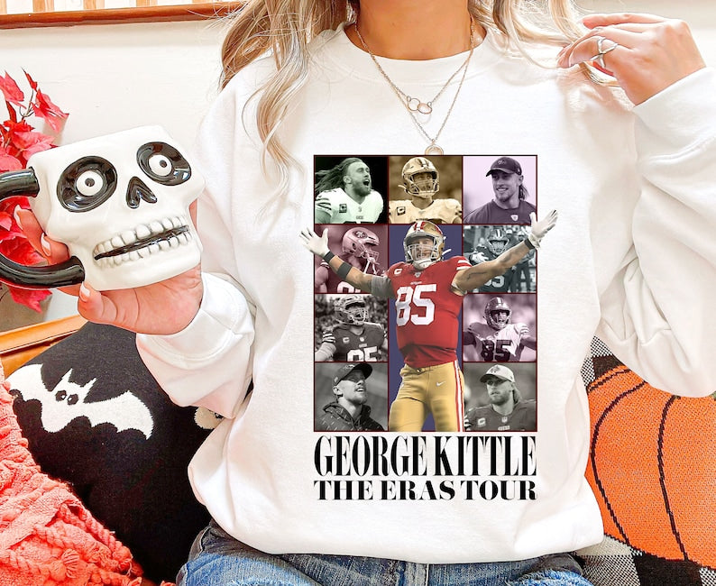 Vintage George Kittle The Eras Tour Sweatshirt, George Kittle Sweatshirt, Football Fan Gift, San Francisco T-Shirt, George Kittle Sweatshirt