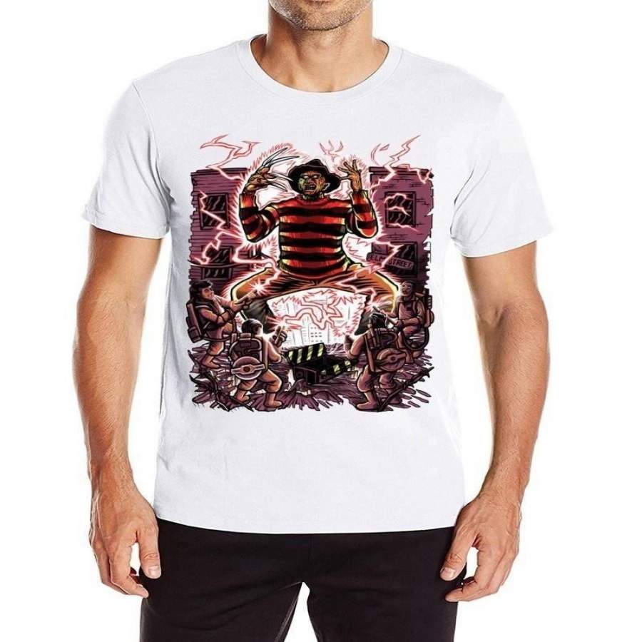 Nightmare Busters T-Shirt Men’s Horror Cotton Print Fashion Casual Loose Short Sleeve