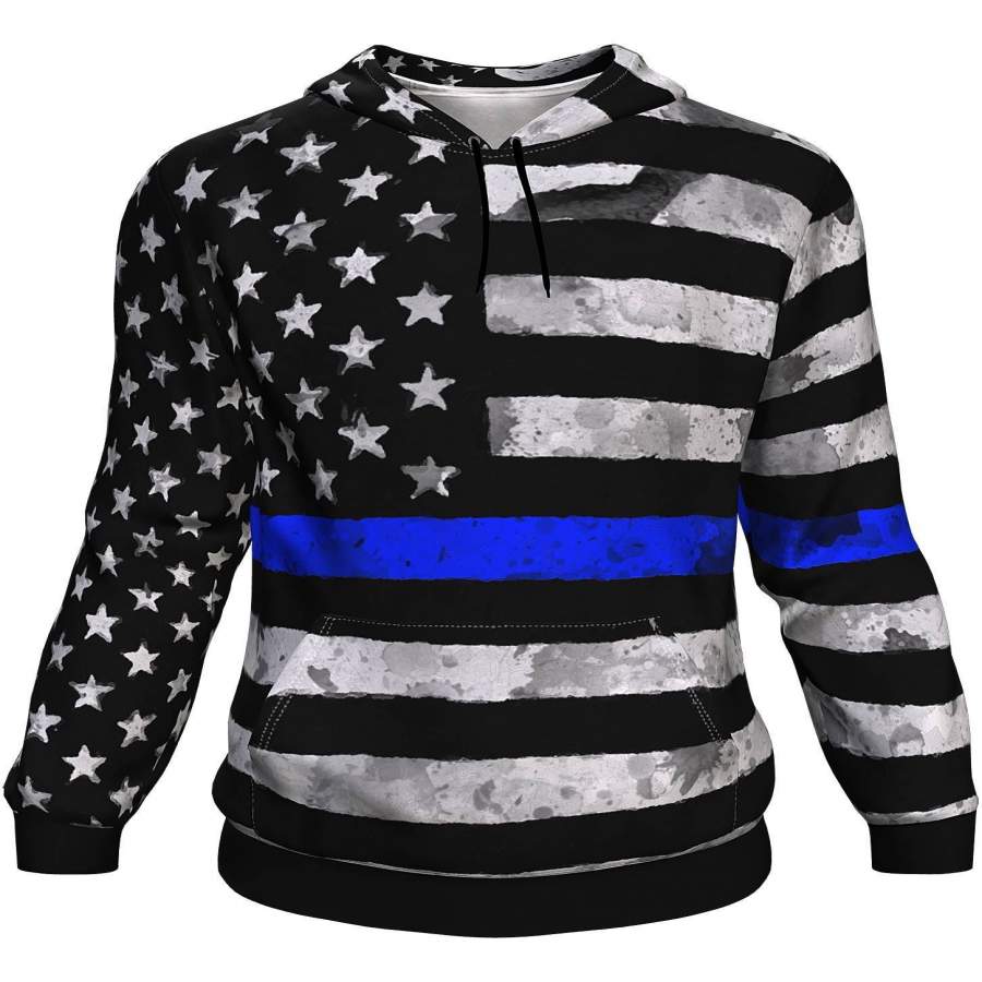 Thin Blue Line Unisex Men/Women All-Over Print 3D Hoodie