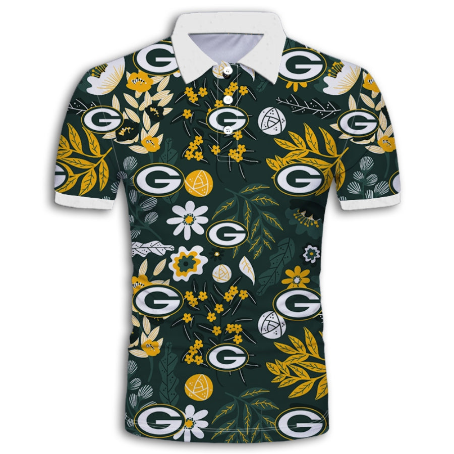 Green Bay Packers Aloha Hawaiian Polo Shirt – Donelanetop Store