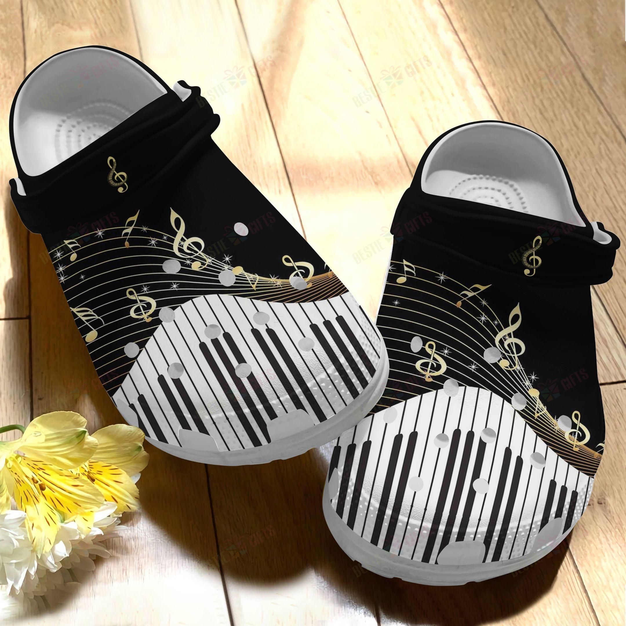 Piano Crocs Classic Clog Golden Note &hellip;
