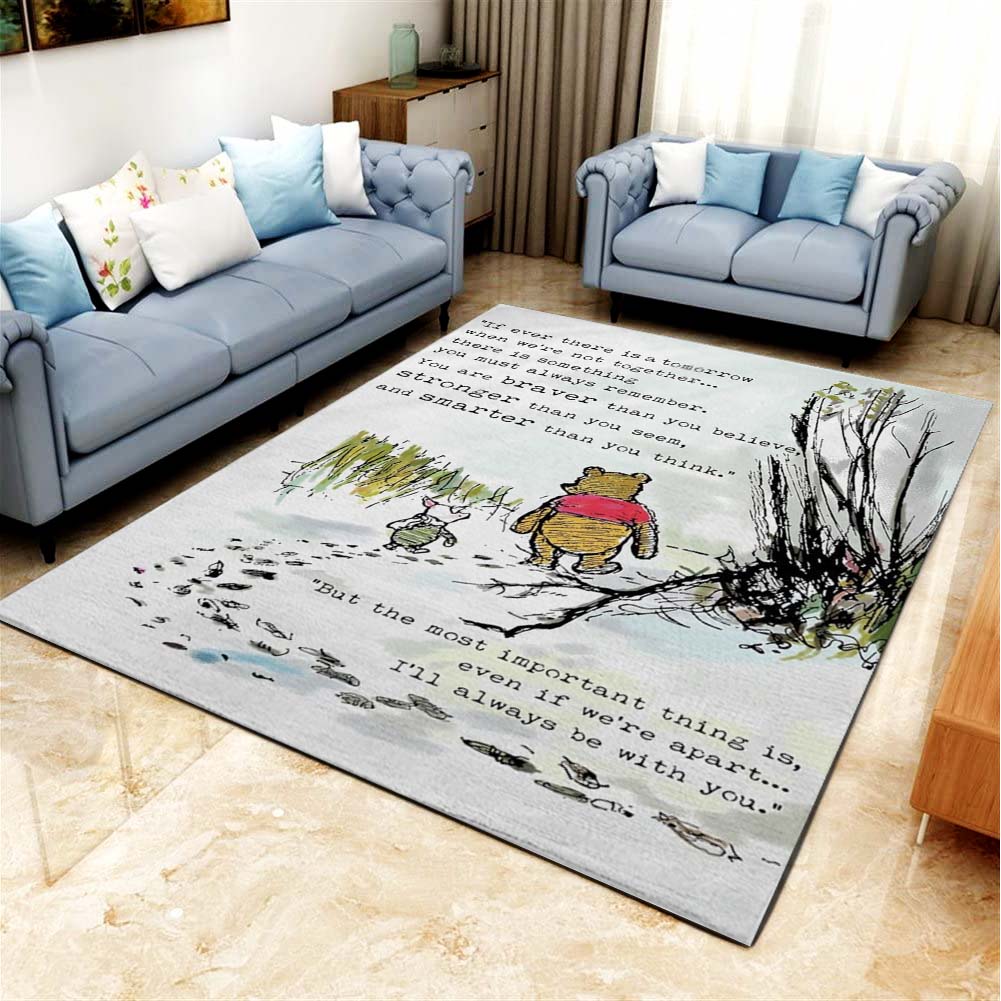 Winnie The Pooh Quote If Ever There Is A Tomorrow When We Are Not Together Living Room Carpet Kitchen Area Rugs