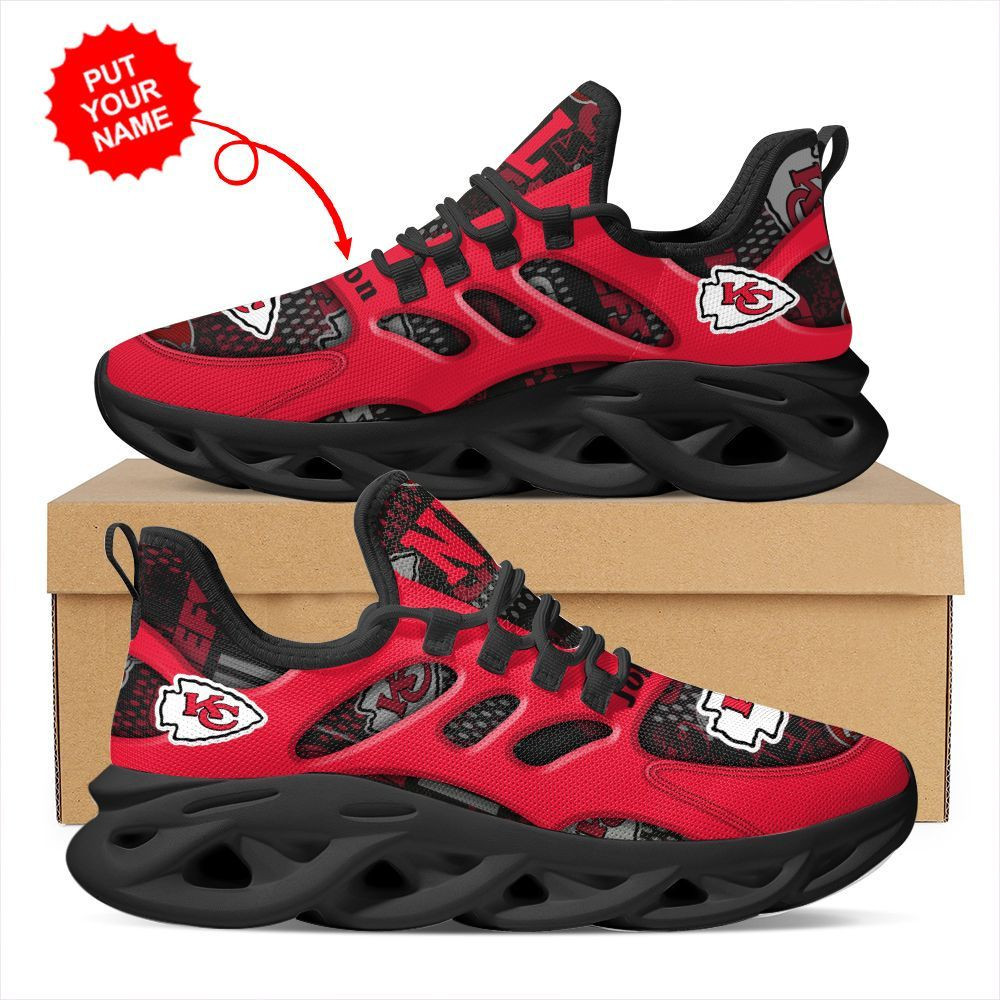 Kansas City Chiefs Custom Name Personalized Max Soul Sneakers Running Sports Shoes For Men Women